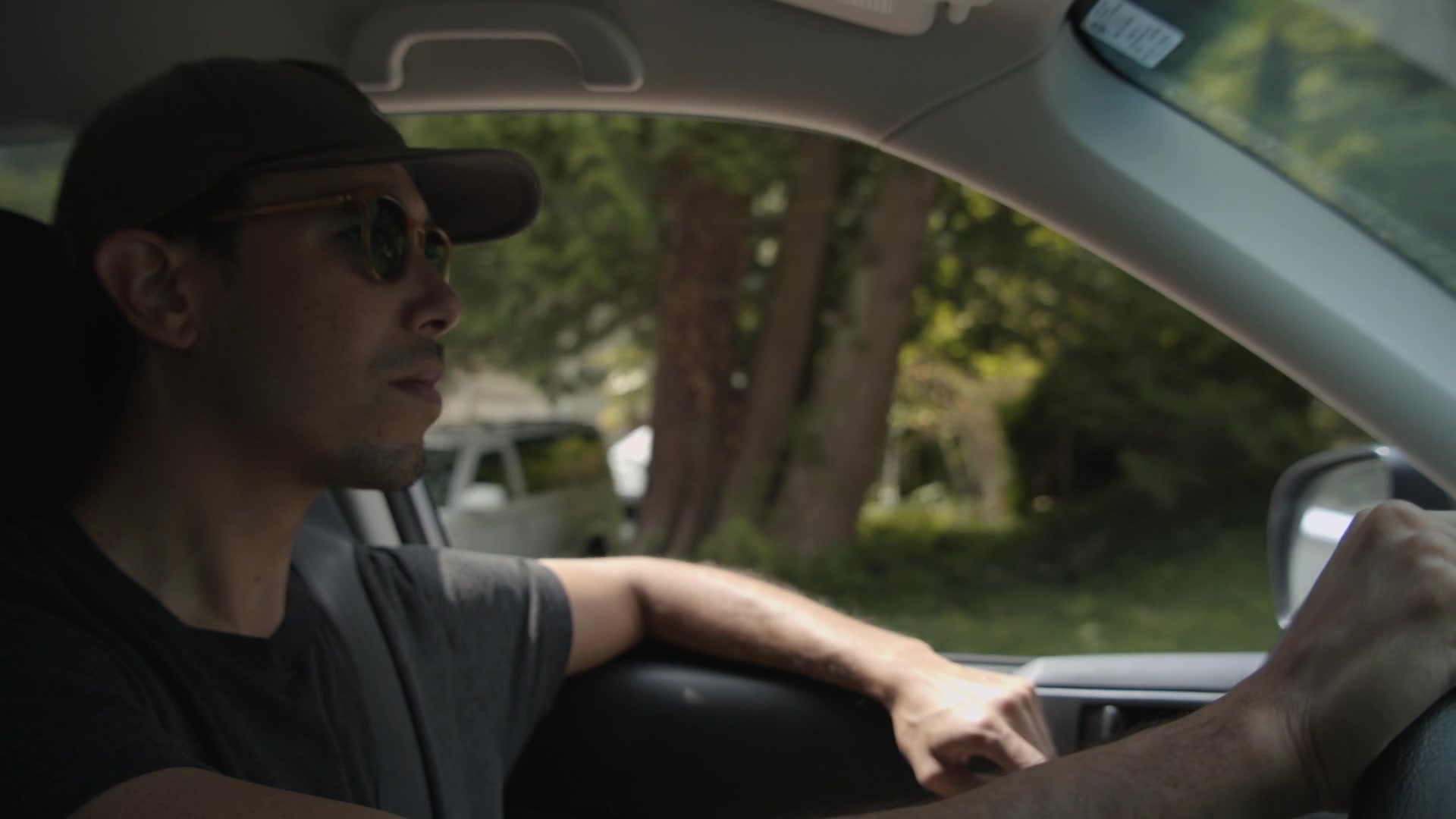 Danny Berish driving through the forest toward the Van Tan Club